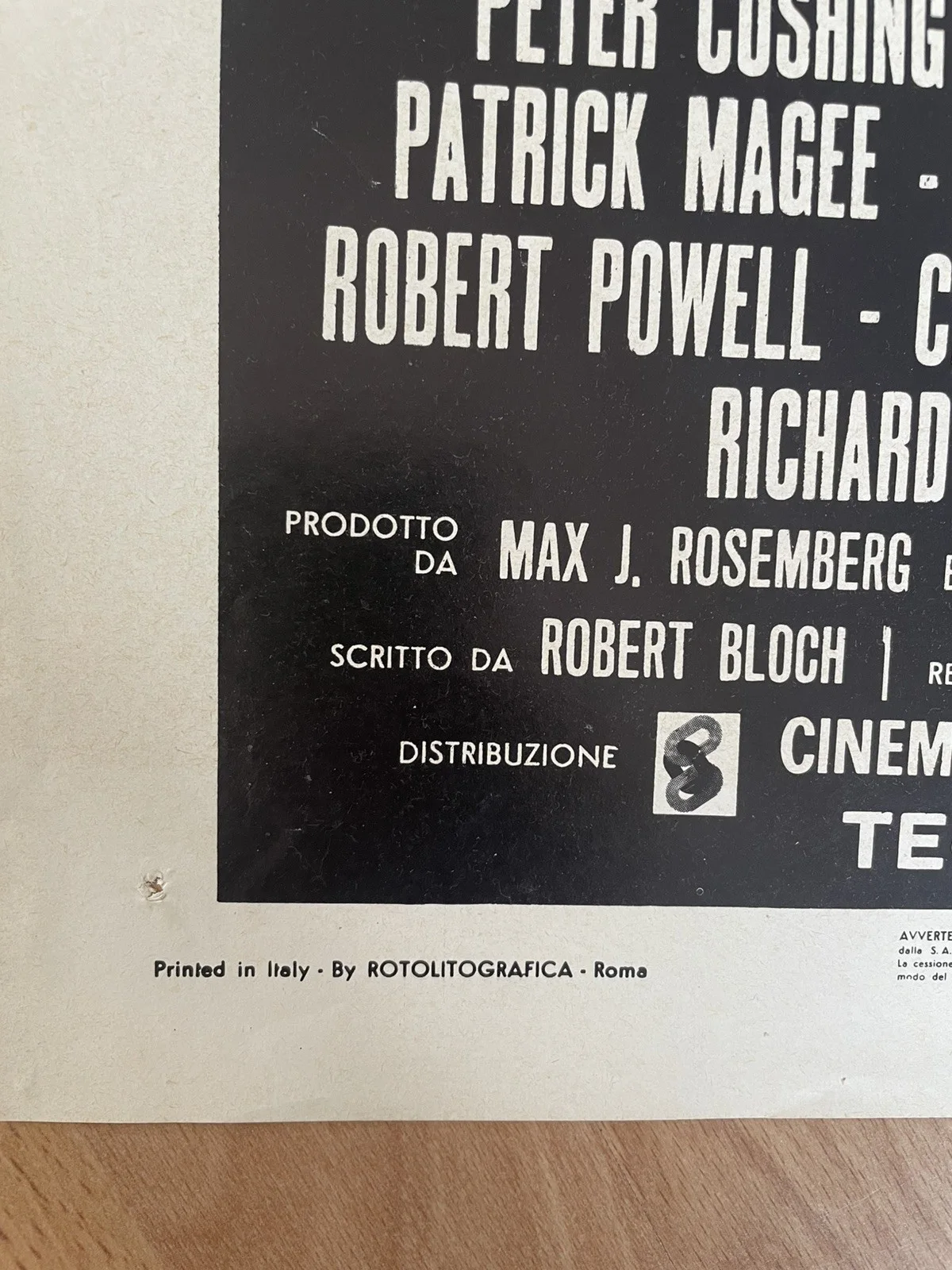 Asylum Amicus 1972 Original Italian Hammer Horror Film Poster Locandina, изображение 2
