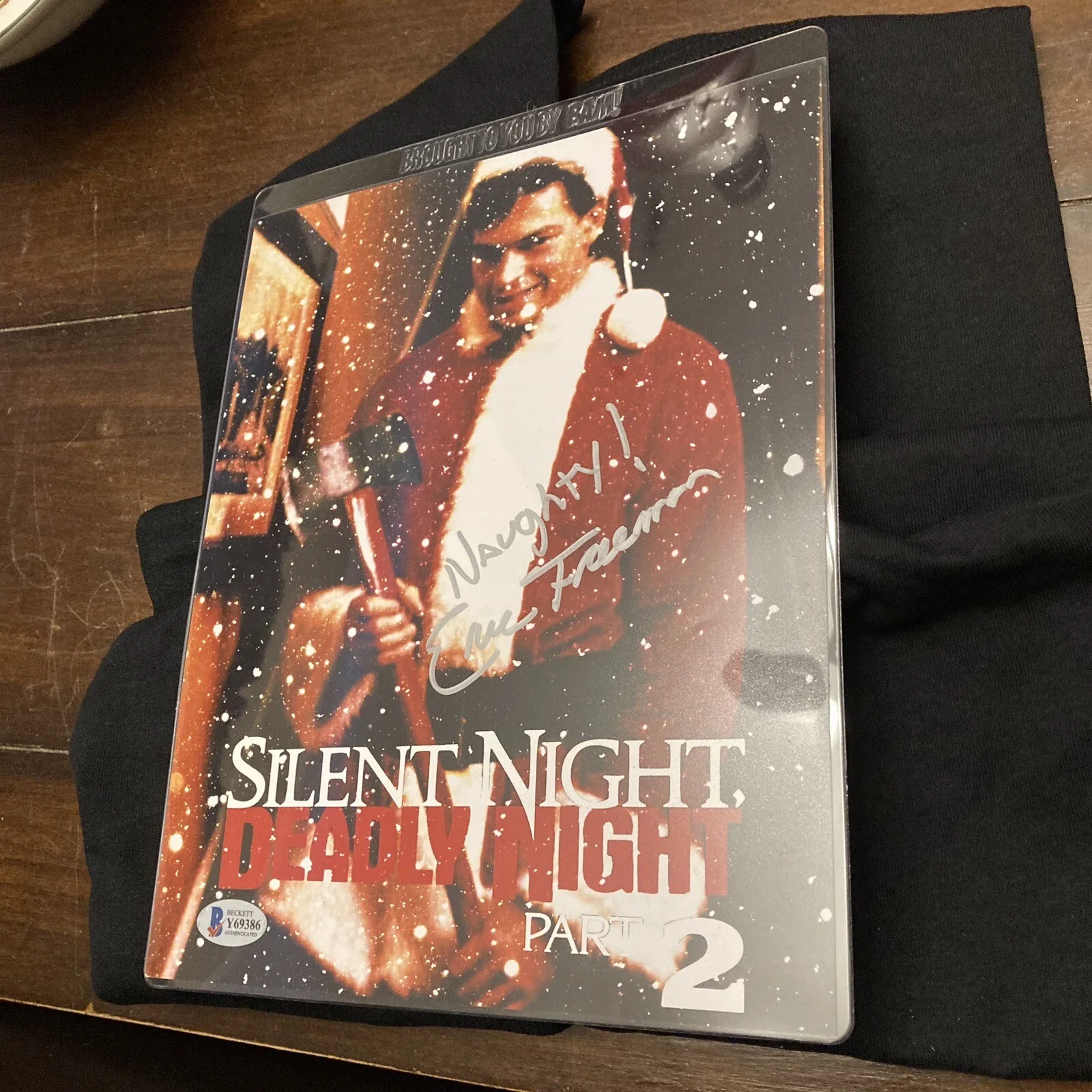 Eric Freeman — Silent Night Deadly Night Eric Freeman Signed Photo + Tee Shirt 2X 80s Horror, изображение 4
