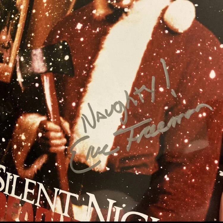Eric Freeman — Silent Night Deadly Night Eric Freeman Signed Photo + Tee Shirt 2X 80s Horror, изображение 5