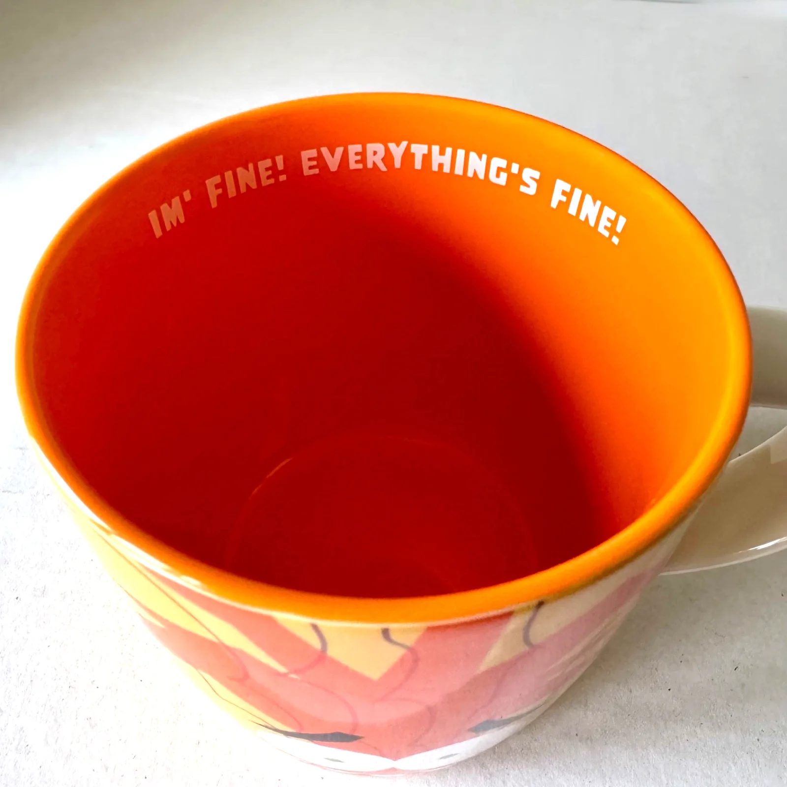DISNEY INSIDE OUT 2 ANXIETY IM FINE EVERYTHING'S FINE CERAMIC COFFEE TEA MUG CUP, image 2