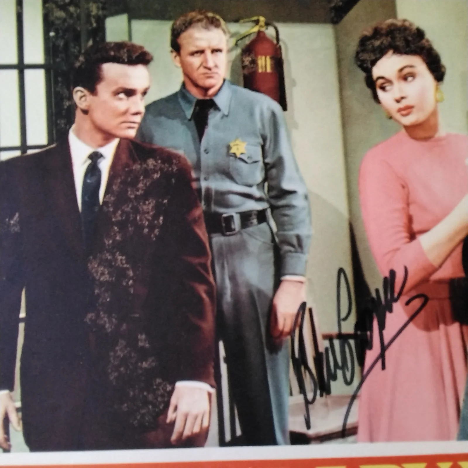 Ben Cooper SIGNED Lobby Card 1956 A Strange Adventure Joan Evans Marla English, image 4