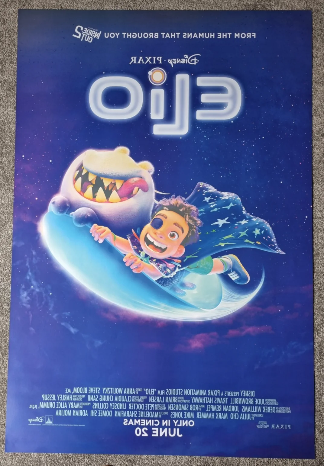 Elio - Original One Sheet Double Sided Cinema Poster Disney Pixar Ref P81, image 2
