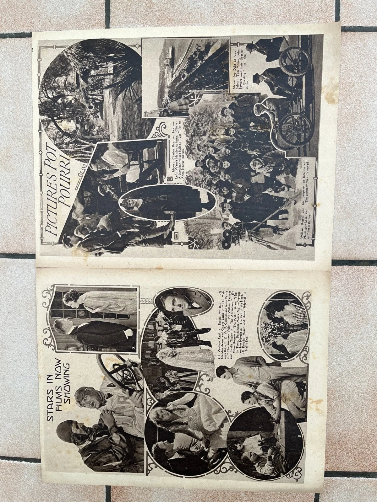 Vintage DOUGLAS FAIRBAKS Sr "Picture Show Supplement" Portrait 1921, image 2