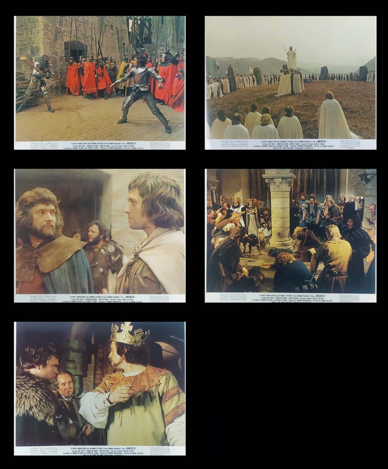 MACBETH ORIGINAL UK FOH LOBBY CARDS SET 1971, image 4