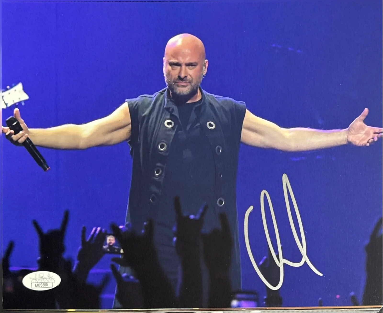 David Draiman Signed 8x10 Disturbed Singer JSA AU73680, image 2