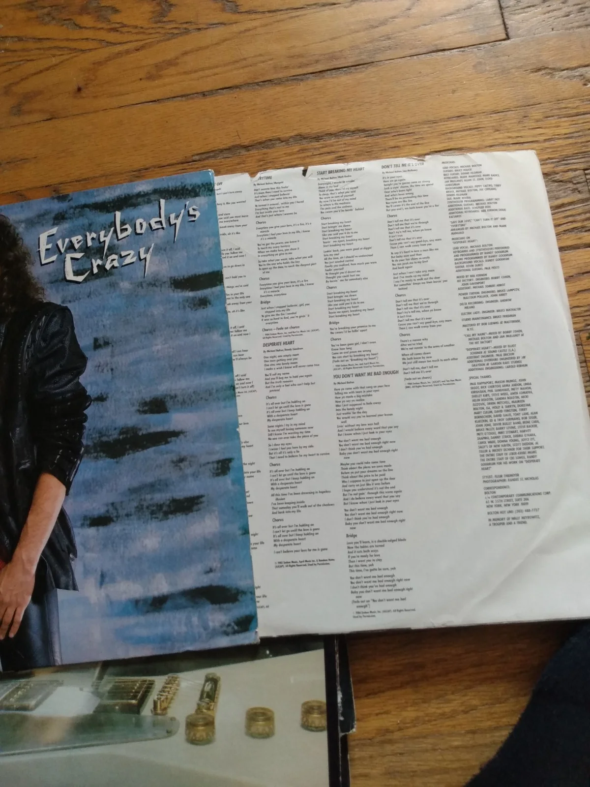MICHAEL BOLTON Everybody's Crazy heavy rock 1985 LP, изображение 2