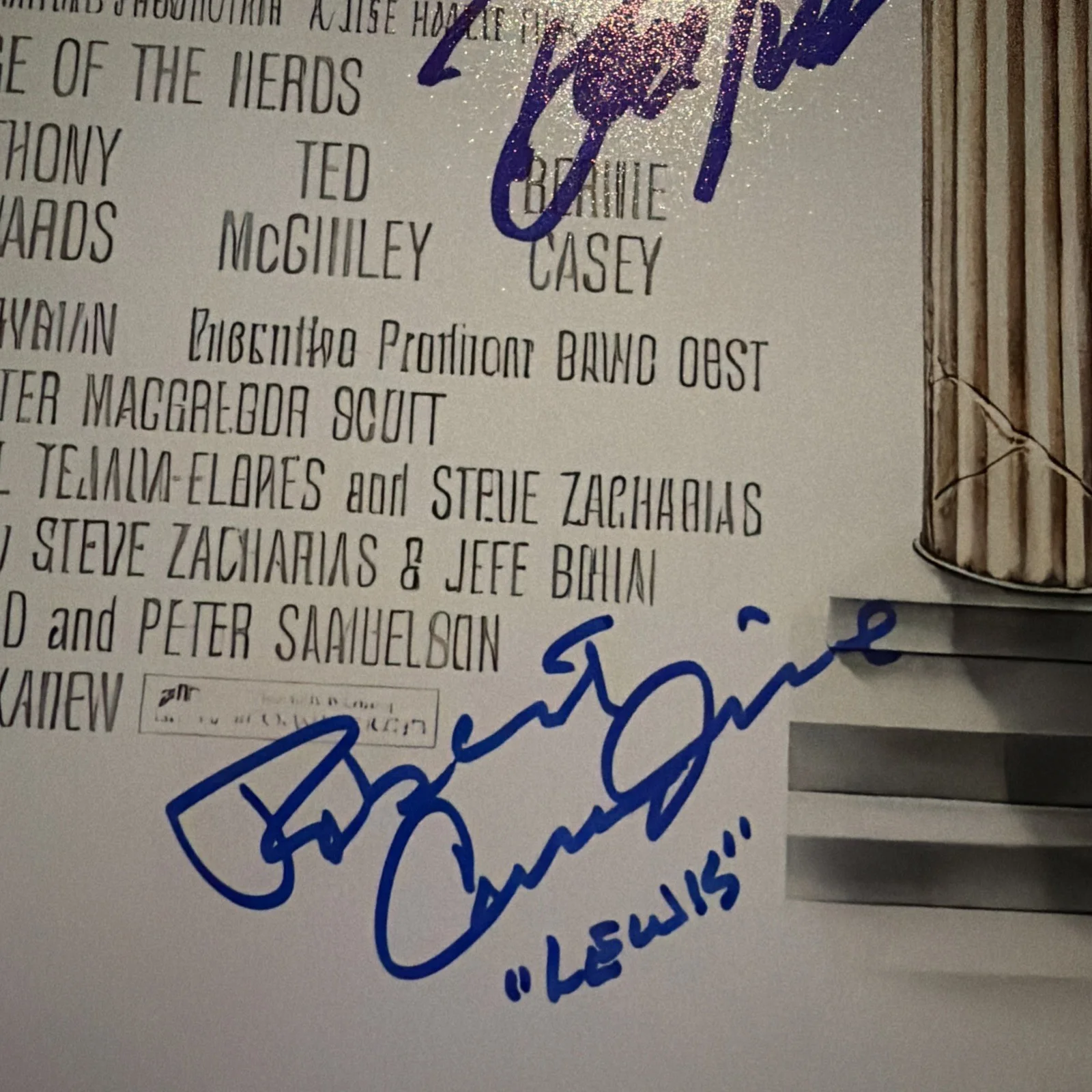 Revenge Of The Nerds cast signed 11x14 JSA Signed by 7 Lambda Lambda Lambda, image 4