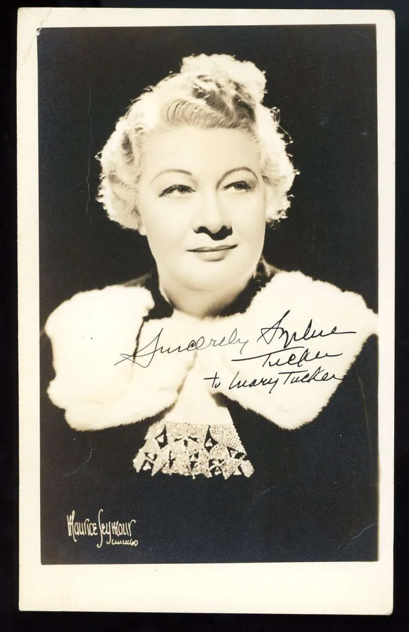 Sophie Tucker — Sophie Tucker JSA Coa Signed 5x8 Photo Autographed