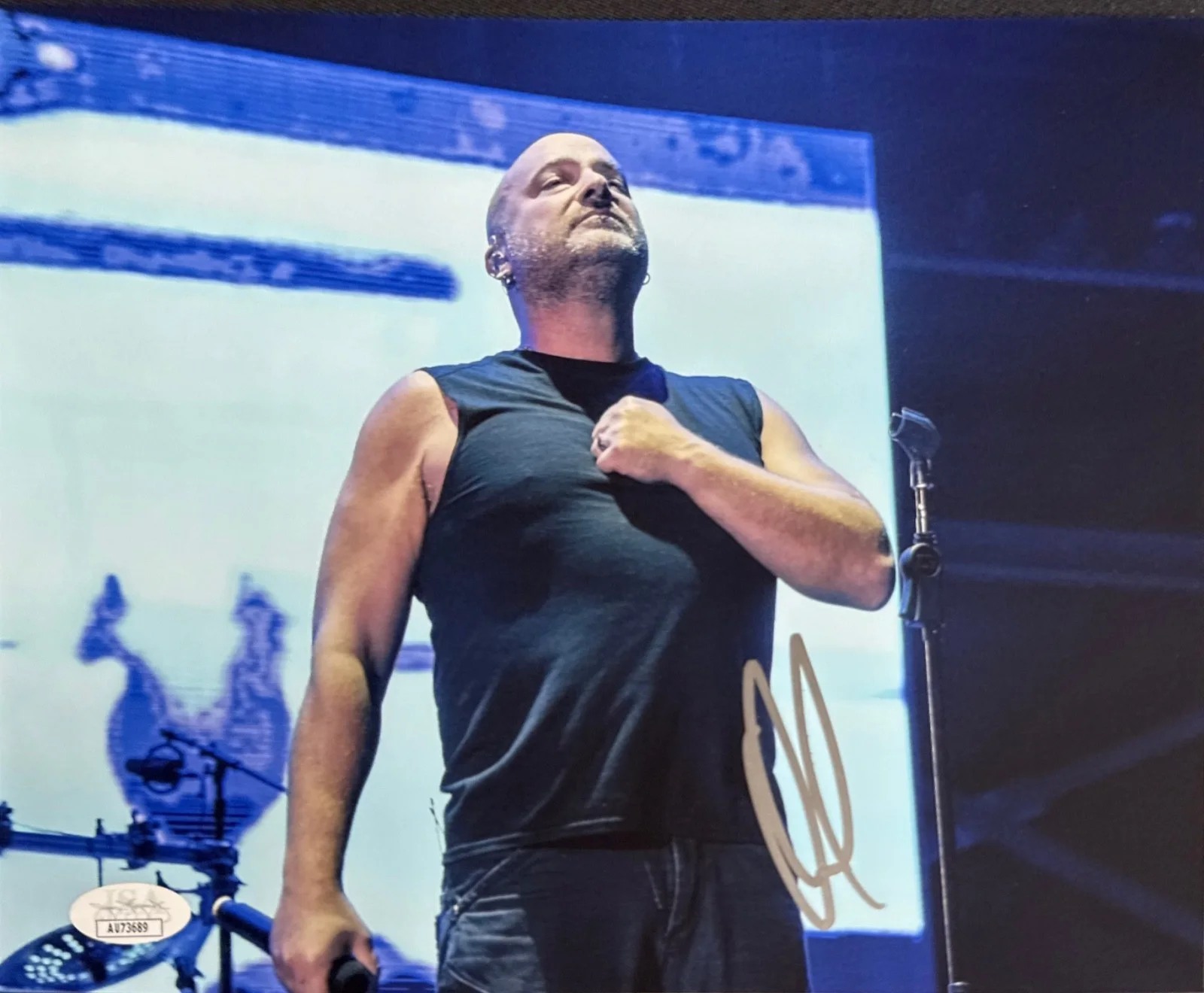 David Draiman Signed 8x10 Disturbed Singer JSA AU73689, image 2
