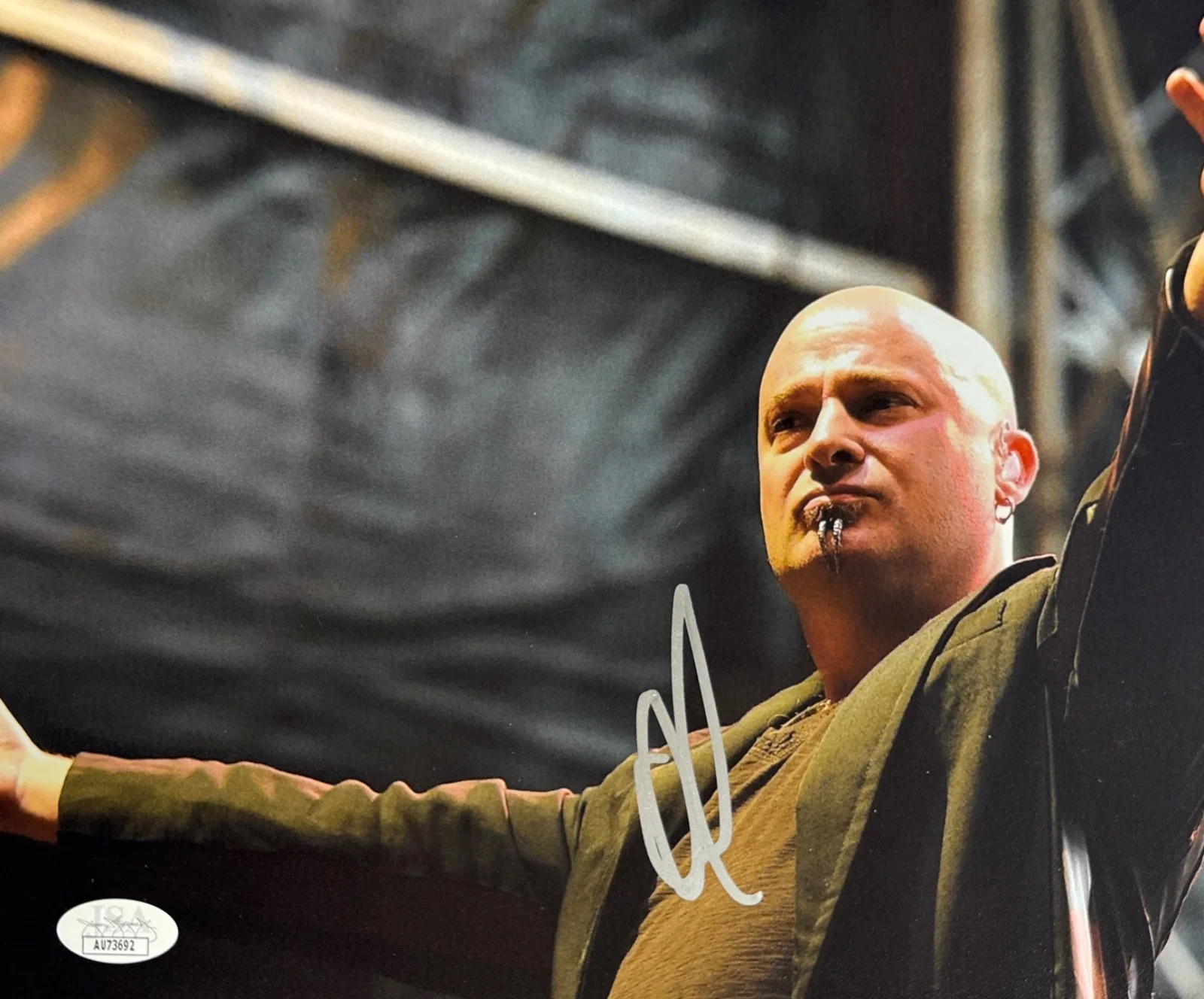 David Draiman Signed 8x10 Disturbed Singer JSA AU73692, image 2