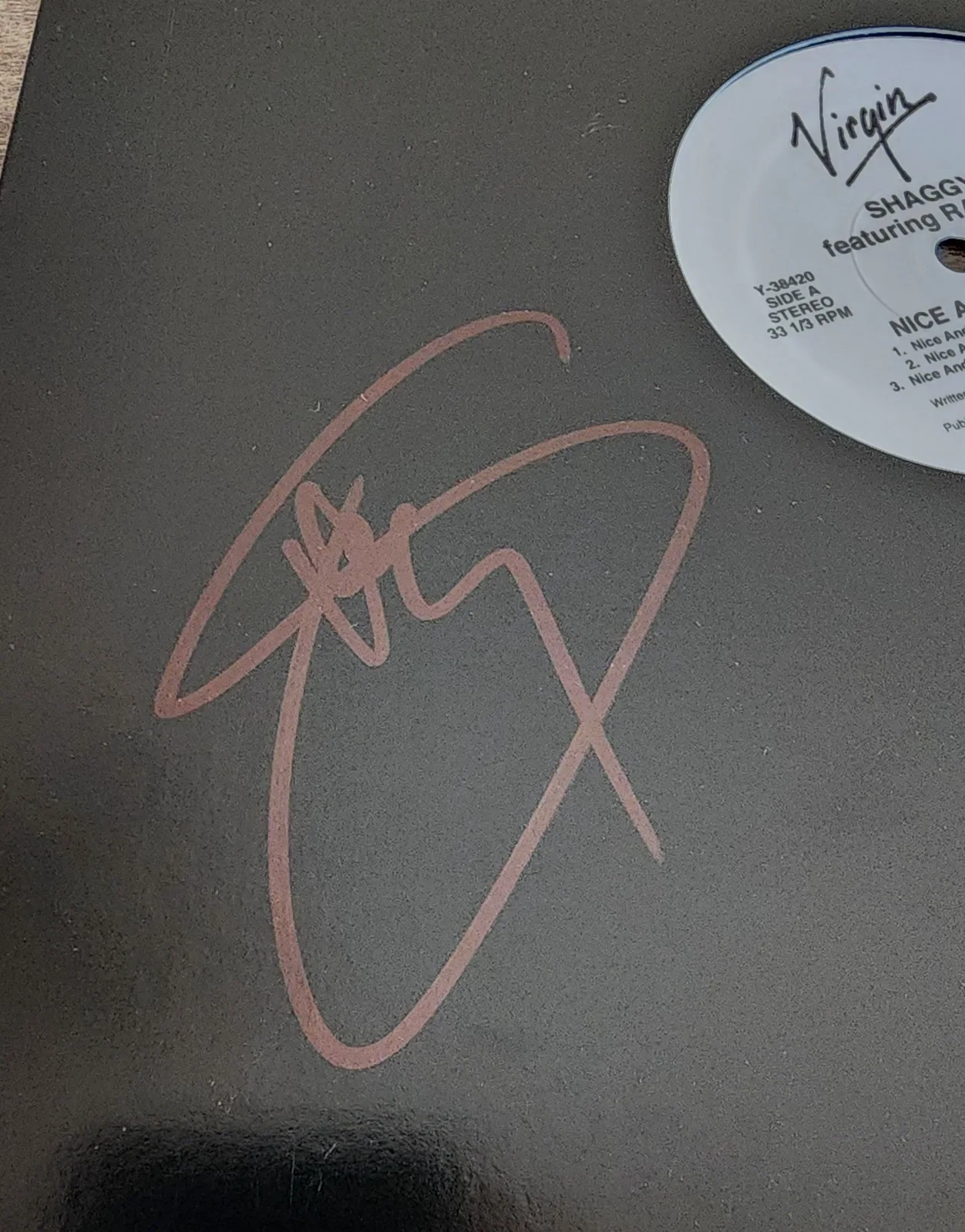 Shaggy Signed Nice And Lovely 12" Single Vinyl Record Album Reggae Legend RAD, изображение 2
