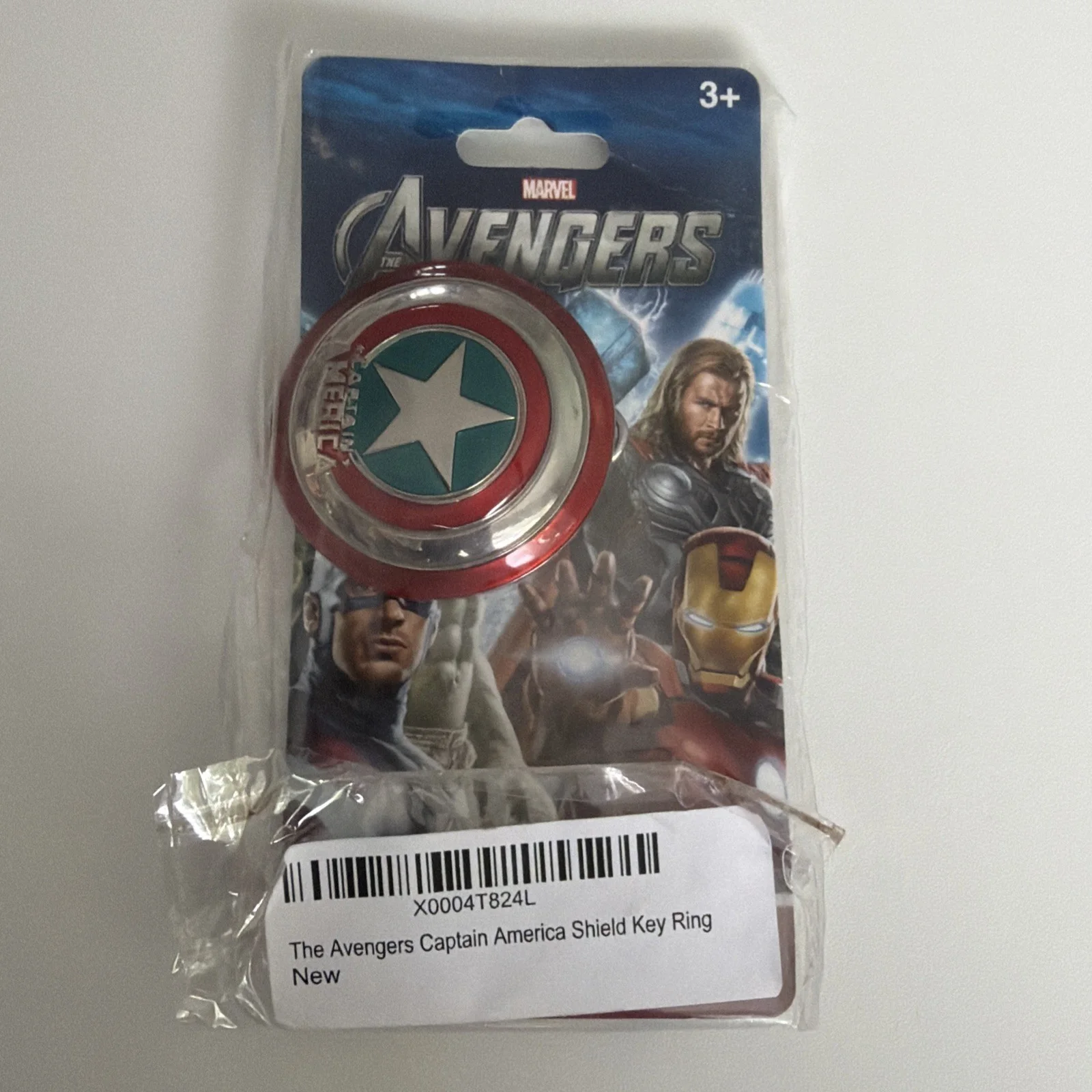 Official Marvel Avengers Captain America Shield Metal Keyring Brand New #67421, image 4