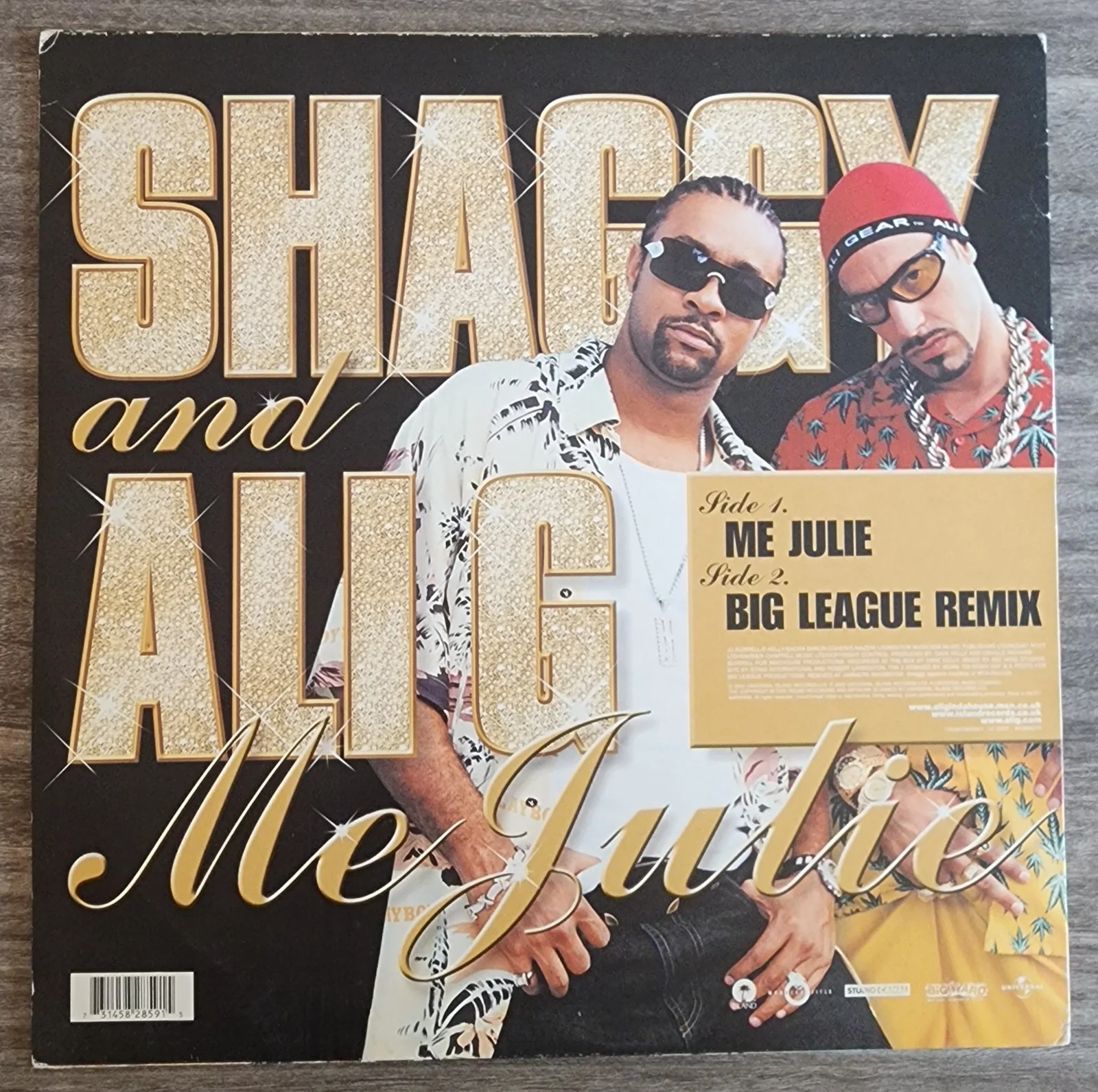 Shaggy Signed Me Julie 12" Single Vinyl Record Album Reggae Legend ALI G RAD, изображение 2