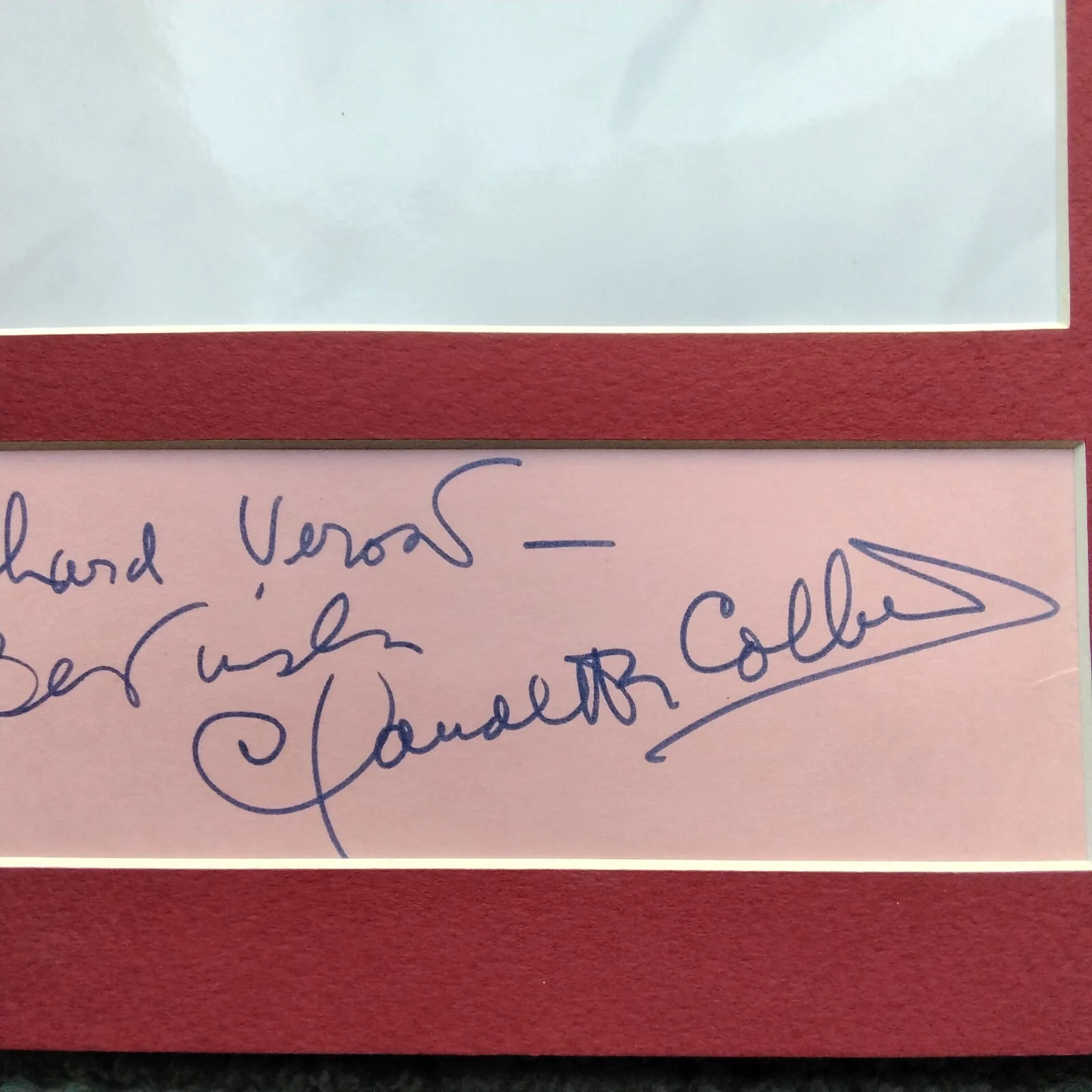 Claudette Colbert SIGNED Paper Photo Movie Actress Happened 1 Nite Since U Away, изображение 4