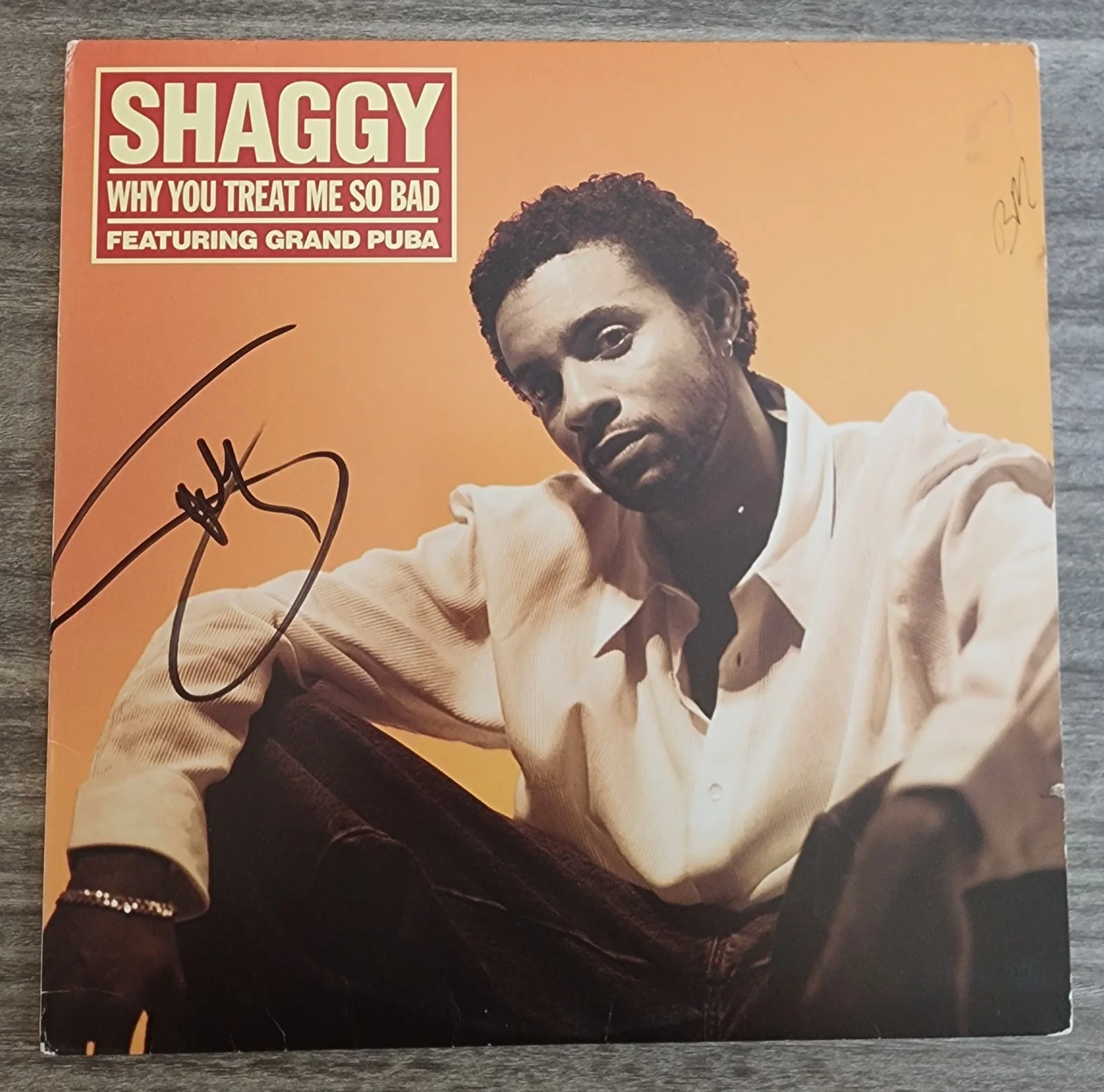 Shaggy Signed Why You Treat Me So Bad 12" Single Vinyl Record Album Reggae RAD, изображение 2