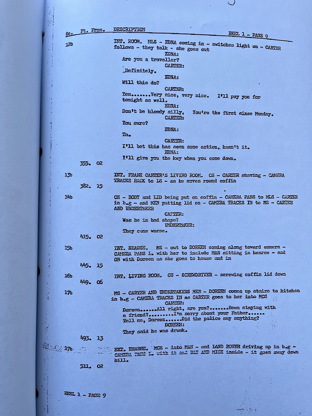 Get Carter Film Screenplay / Script. Michael Caine, Ian Hendry, Britt Ekland., изображение 2