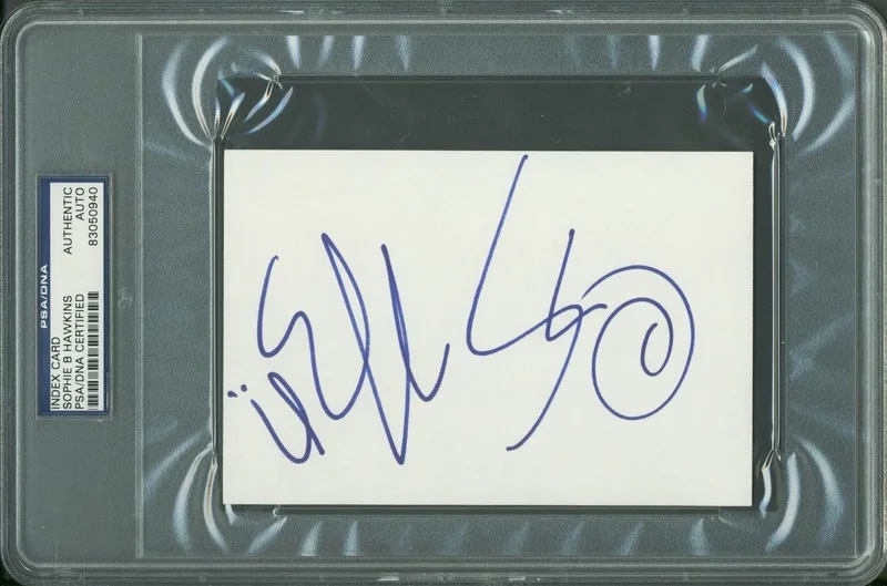 Sophie B Hawkins — Sophie B Hawkins Authentic Signed 4x6 Index Card Autographed PSA/DNA Slabbed 2