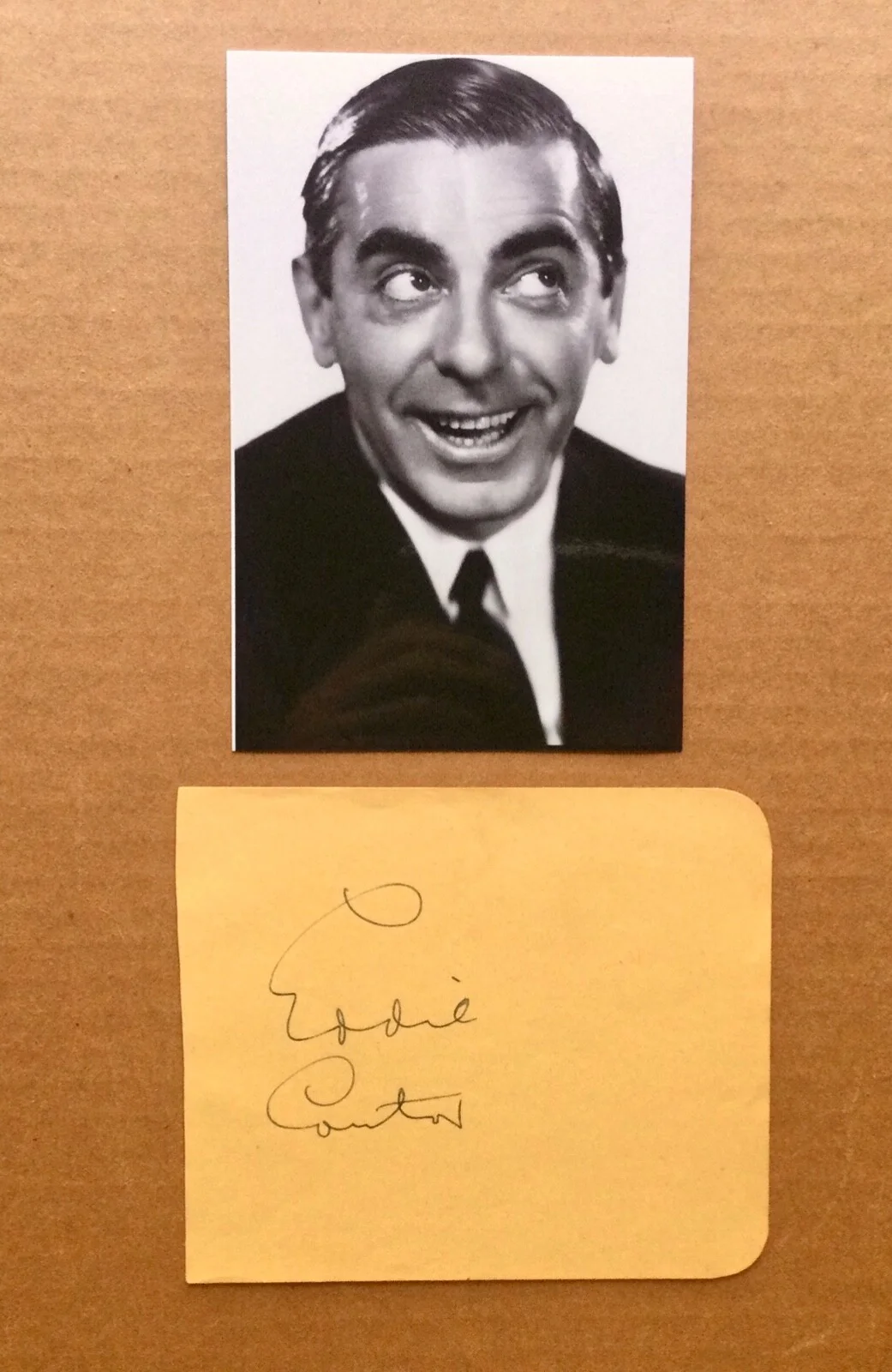 Eddie Cantor — Eddie Cantor (1892-1964) GORGEOUS Huge autograph- signature on a album page.