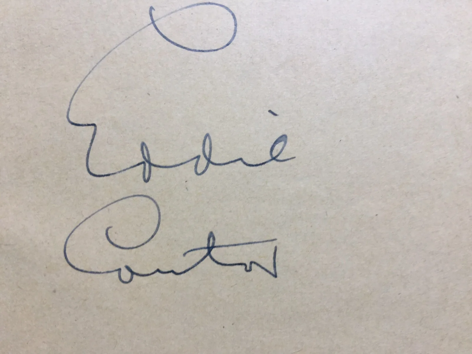 Eddie Cantor — Eddie Cantor (1892-1964) GORGEOUS Huge autograph- signature on a album page., изображение 4
