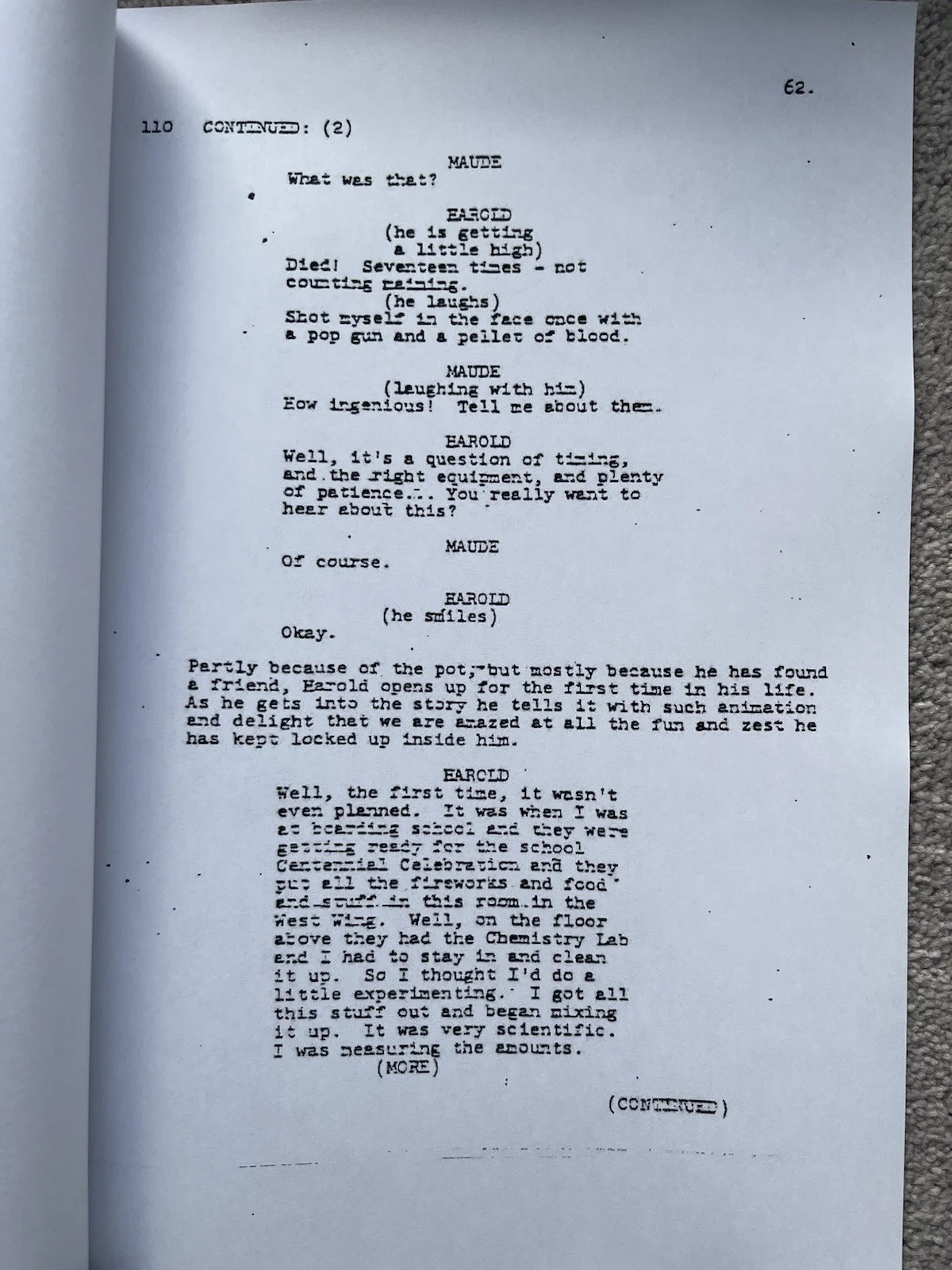 Harold And Maude Film Script / Screenplay. Ruth Gordon, Bud Cort., image 2