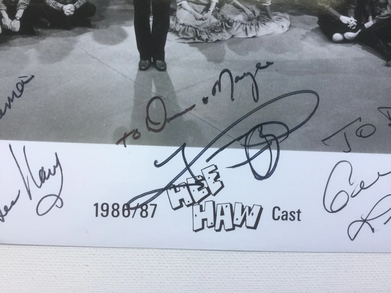 Hee Haw 1986-87 TV show photo signed by Roni Stoneman,Gordie Tapp,George Lindsay, изображение 3