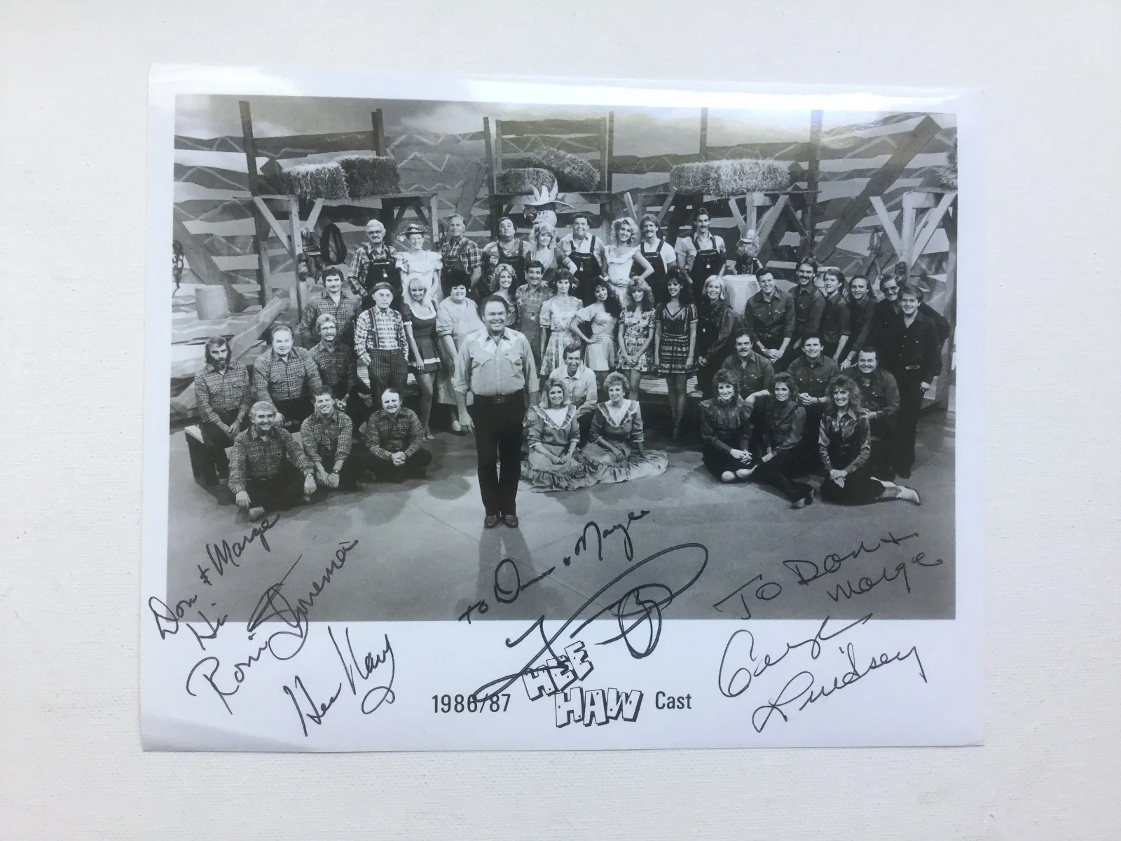 Hee Haw 1986-87 TV show photo signed by Roni Stoneman,Gordie Tapp,George Lindsay, изображение 5