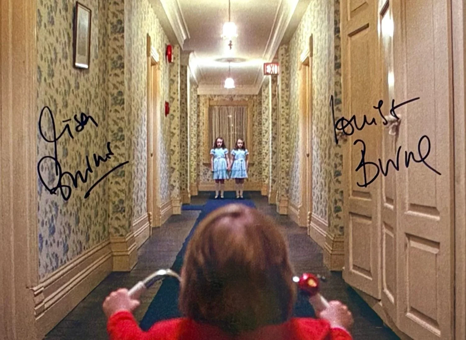 Lisa & Louise Burns Signed Photo Framed & COA The Shining Poster Autograph Auto, изображение 5