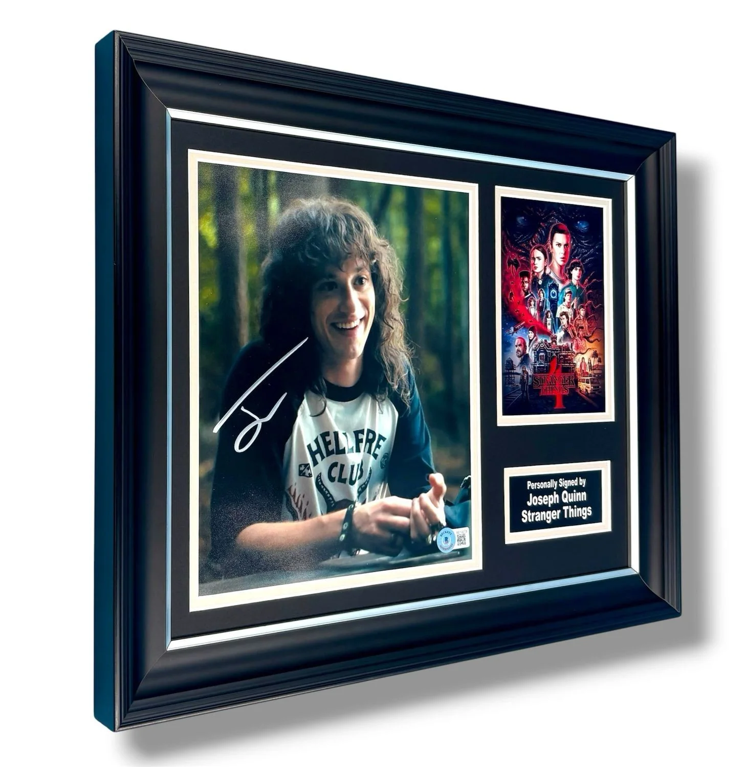 Joseph Quinn Signed Photo Framed & Beckett COA Stranger Things Poster Auto, image 2