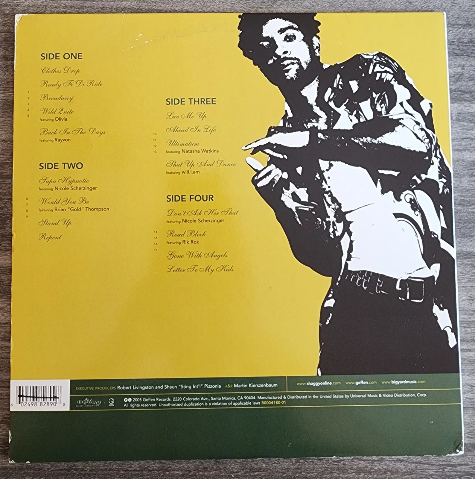 Shaggy Signed Clothesdrop Vinyl Record Album LP Singer DJ Legend RAD, изображение 2