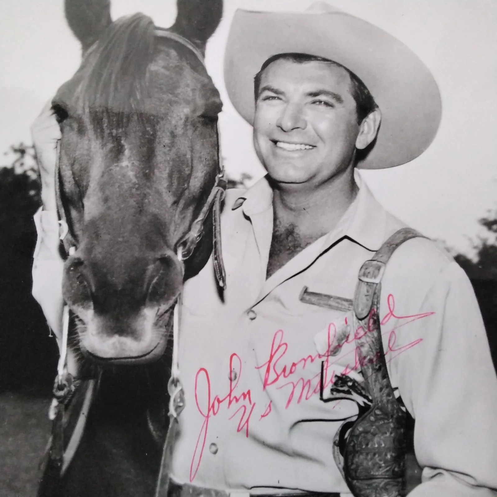 John Bromfield SIGNED Photo 50s Movie TV Actor Revenge of Creature US Marshall, изображение 4