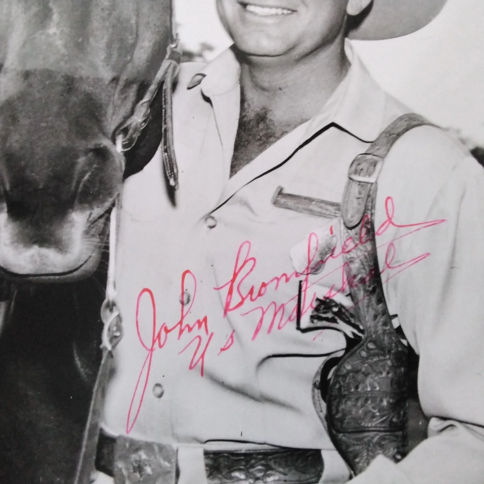 John Bromfield SIGNED Photo 50s Movie TV Actor Revenge of Creature US Marshall, изображение 5