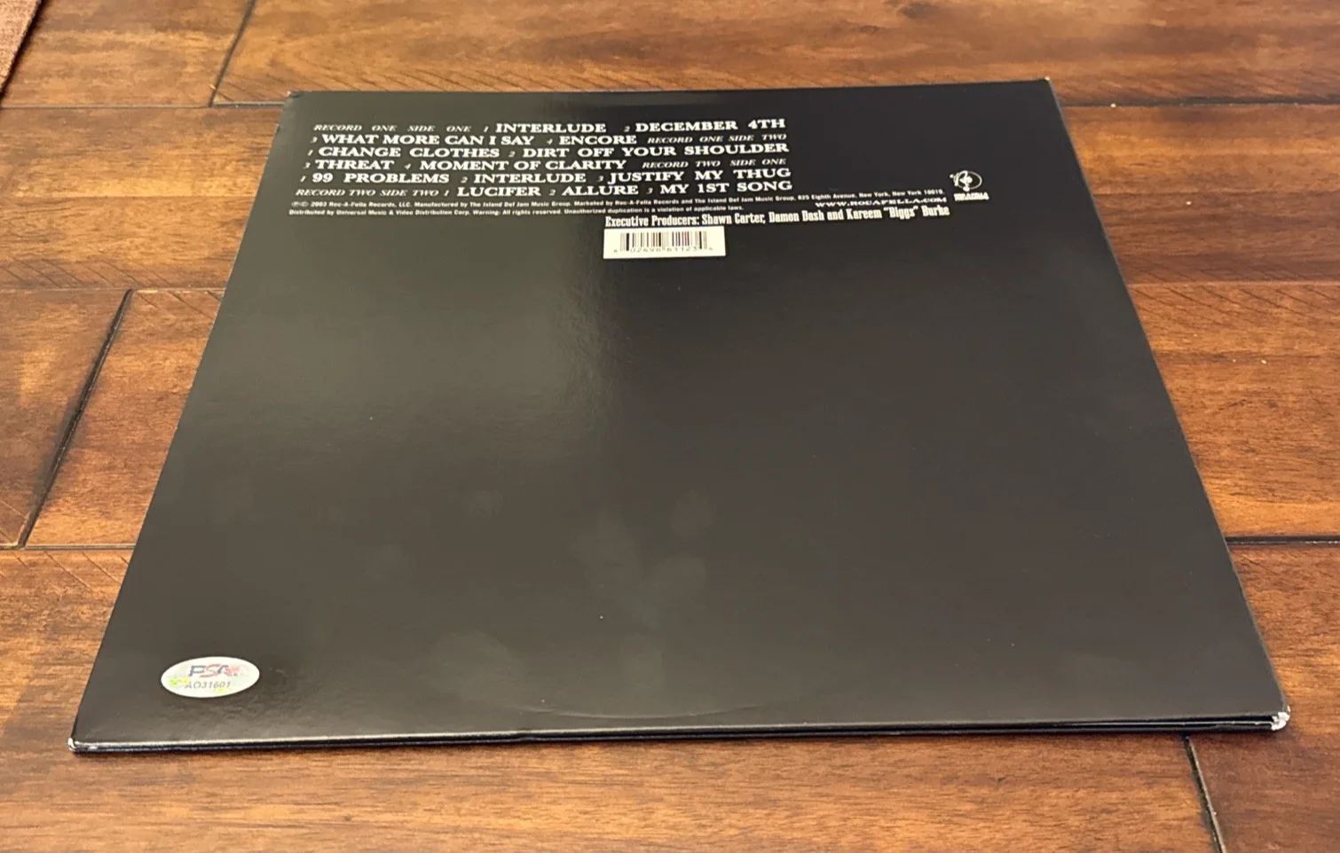 Jay Z Shawn Carter Signed Autograph 2003 The Black Album Vinyl LP PSA CERTIFIED, изображение 5