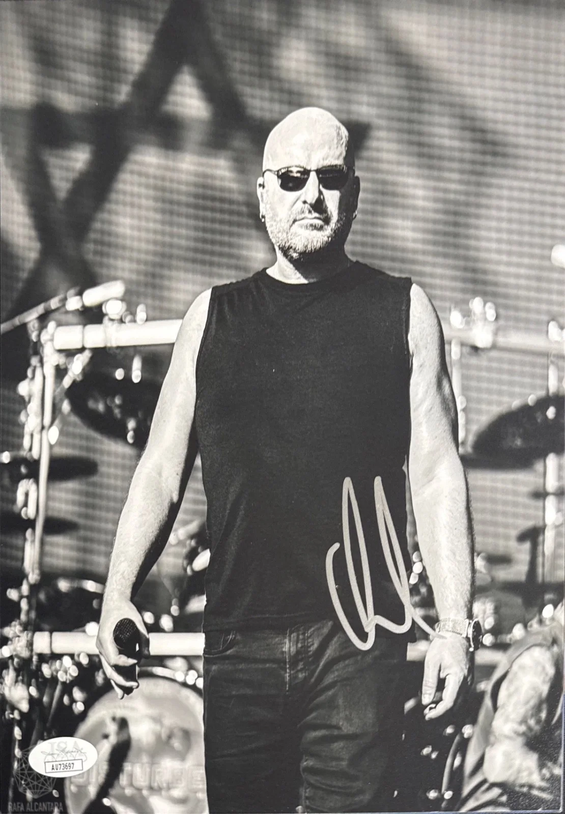 David Draiman Signed 8x10 Disturbed Singer JSA AU73697, image 2