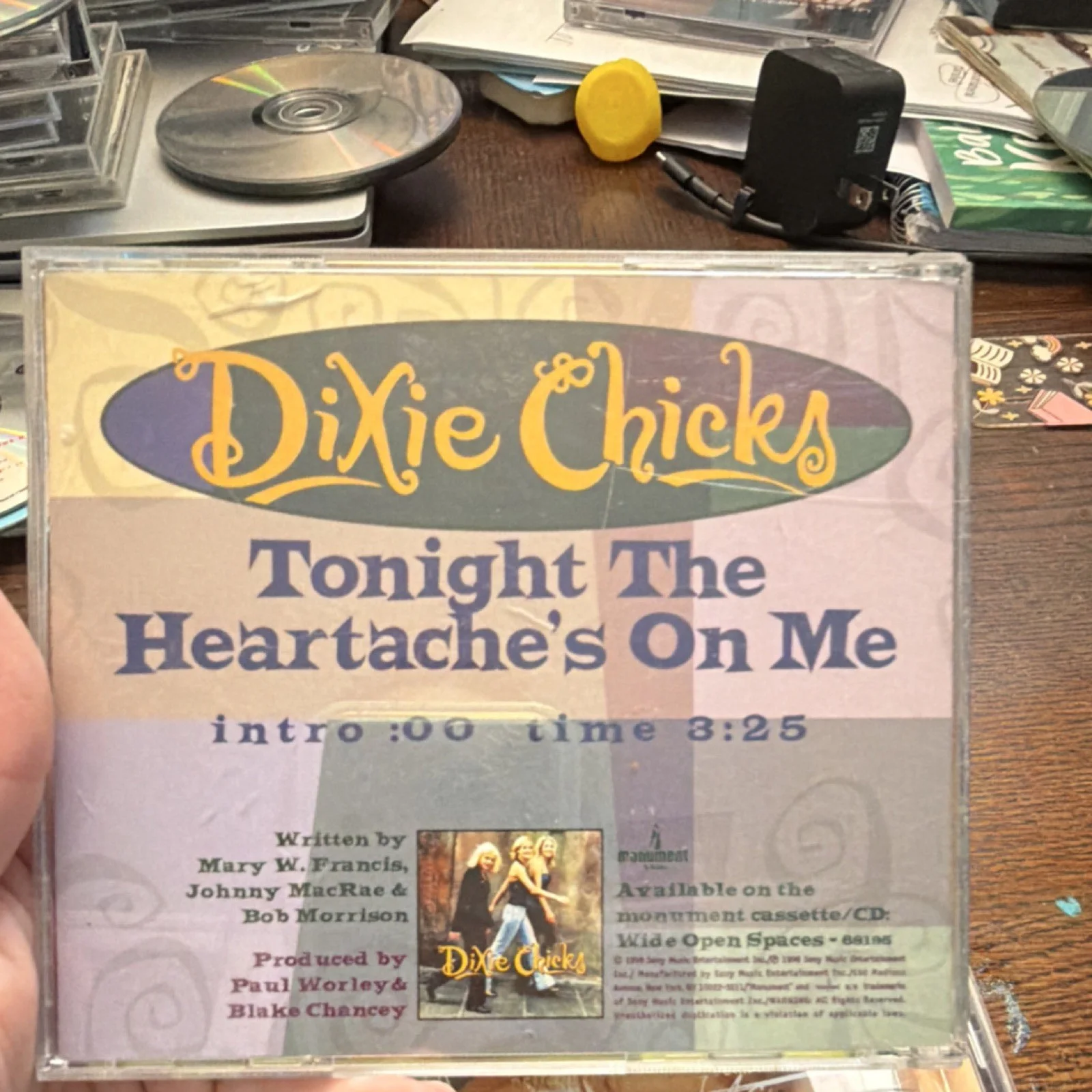 Dixie Chicks Tonight The Heartache's On Me CD Signed by Band Members, image 2
