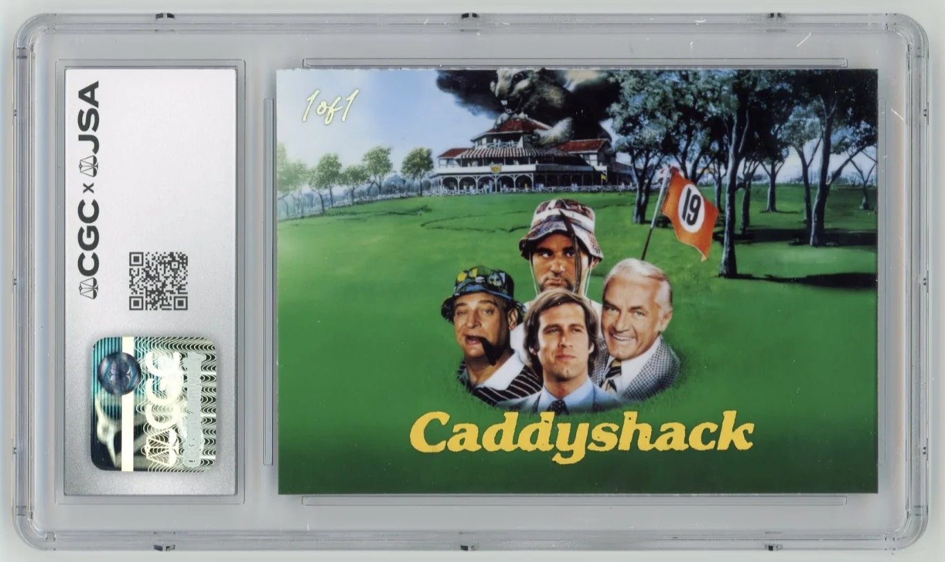 Bill Murray — Bill Murray Signed Custom Cut Caddyshack Spackler Card JSA CGC Auto Grade 10, image 2