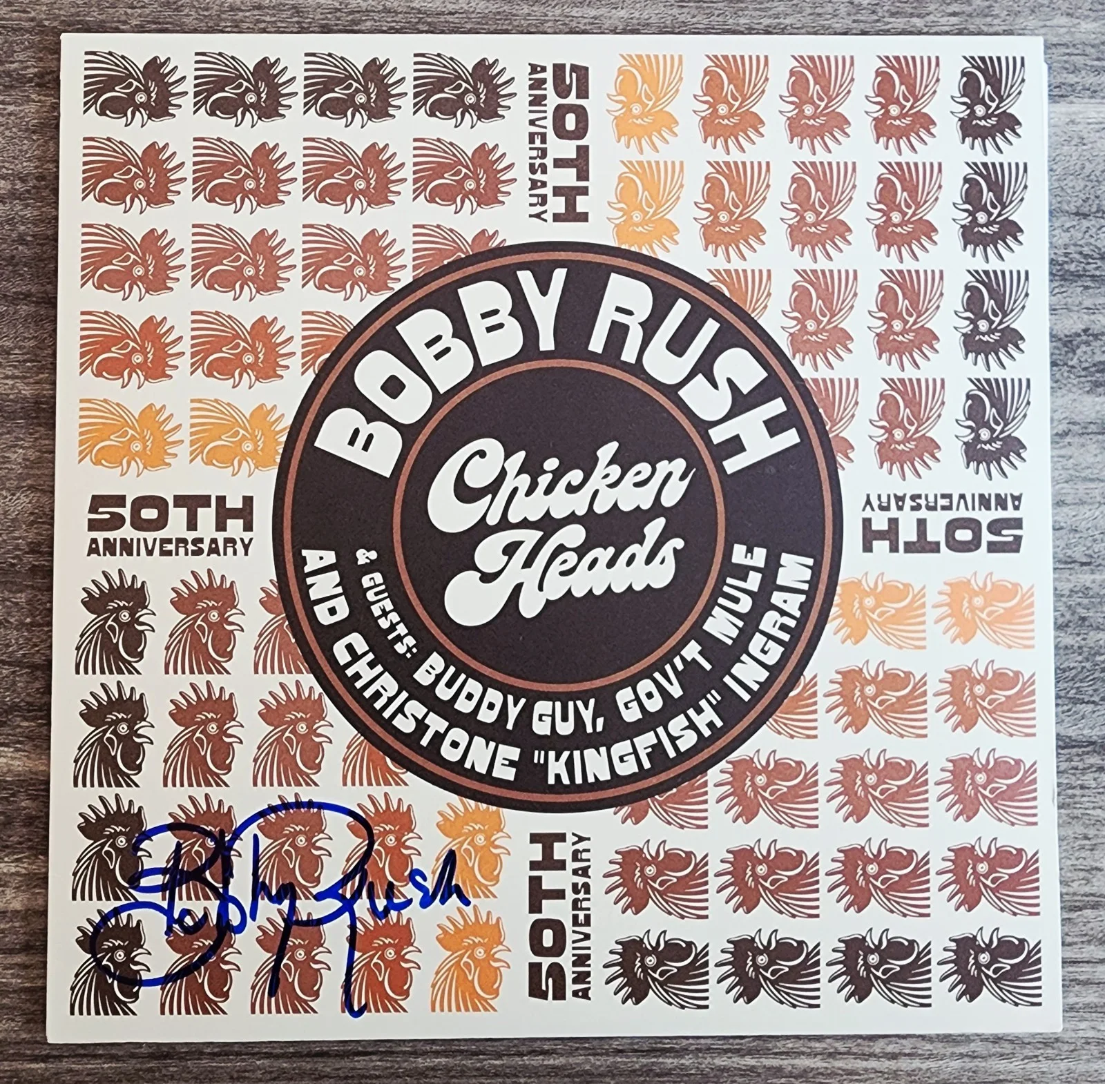 Bobby Rush Signed Chicken Heads 12" Single Vinyl Record RAD, image 2