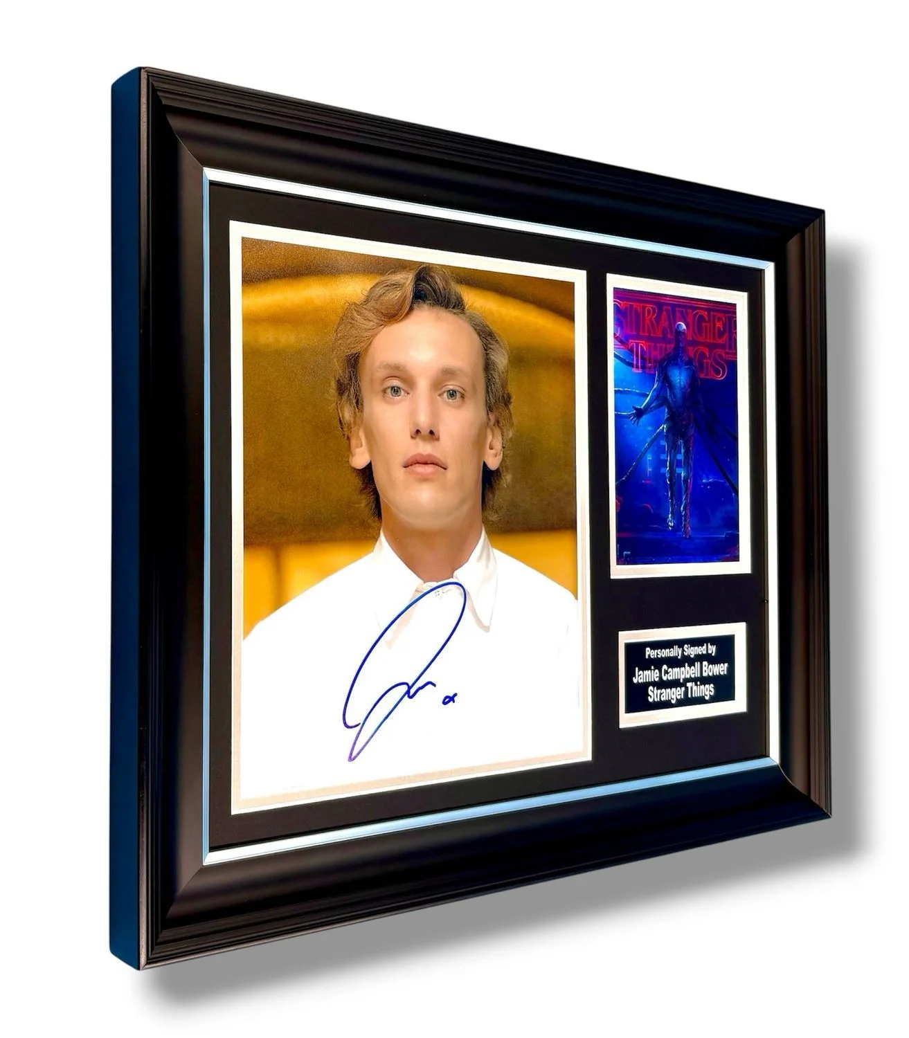 Jamie Campbell Bower Signed Photo Framed & COA Stranger Things Poster Vecna Auto, изображение 2