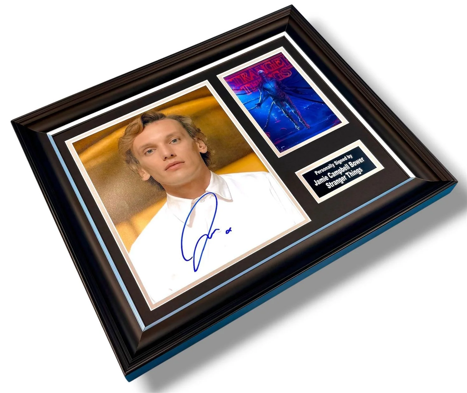 Jamie Campbell Bower Signed Photo Framed & COA Stranger Things Poster Vecna Auto, изображение 3