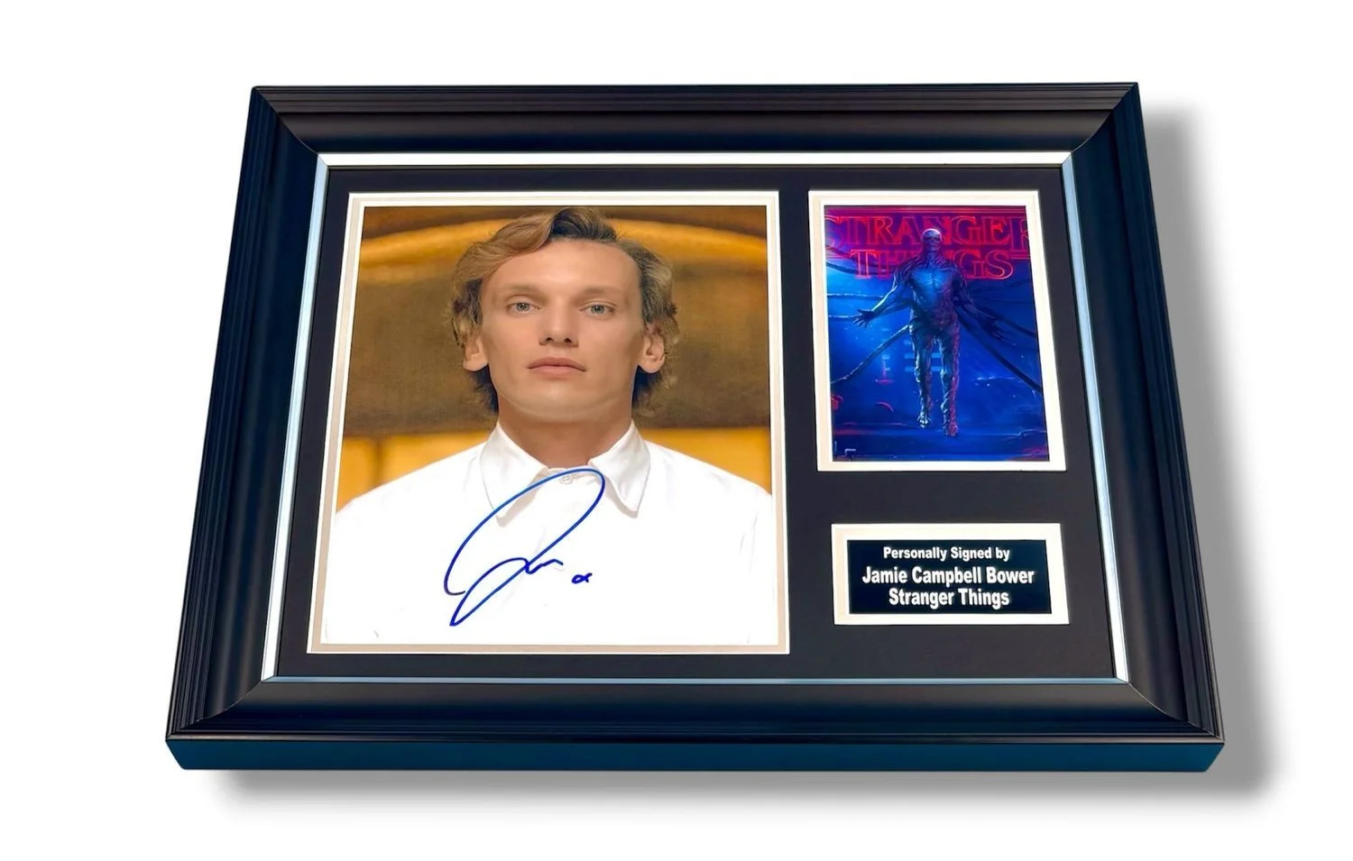 Jamie Campbell Bower Signed Photo Framed & COA Stranger Things Poster Vecna Auto, изображение 4