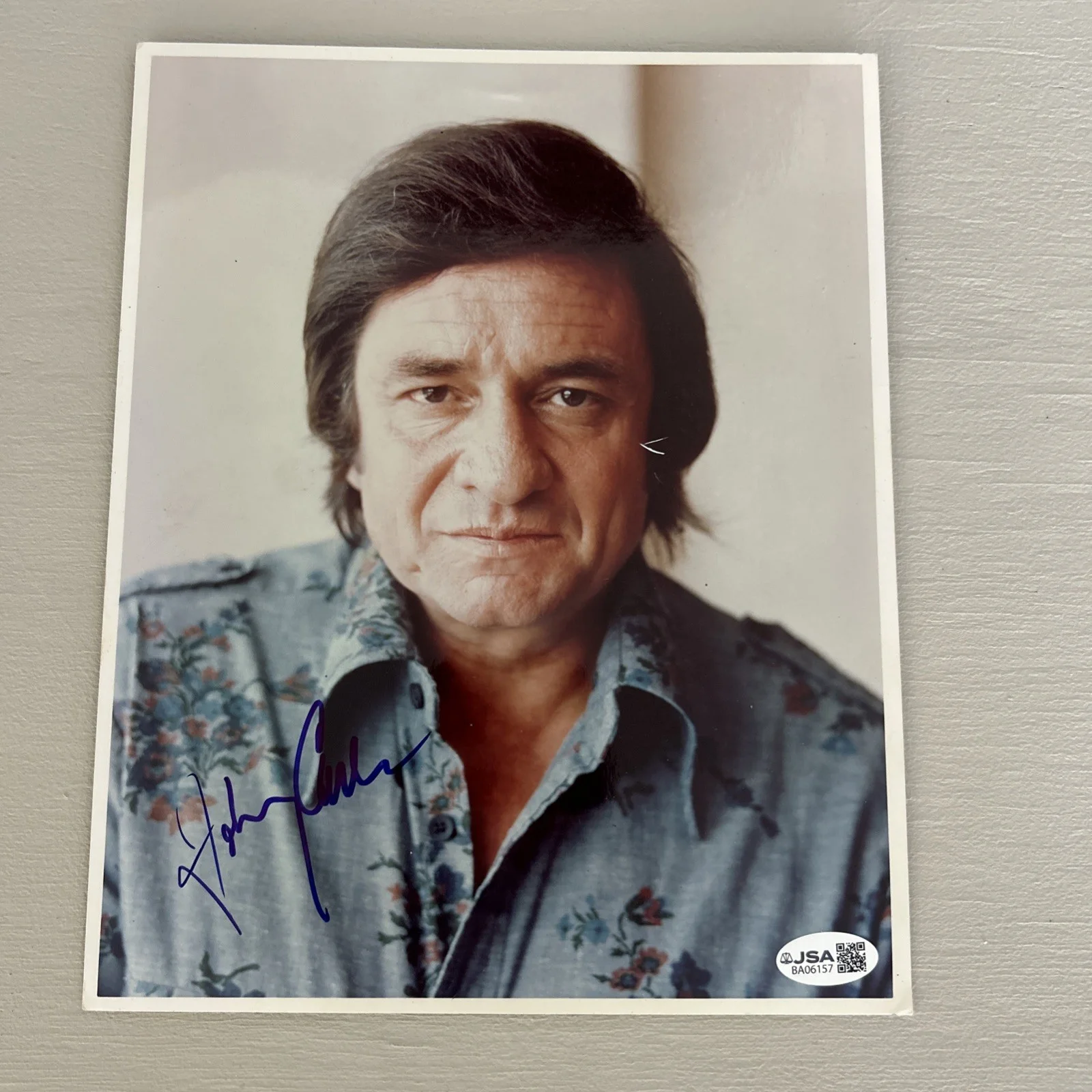 Johnny Cash Signed In-Person Color Photo w FULL LOA JSA #BA06157, изображение 2