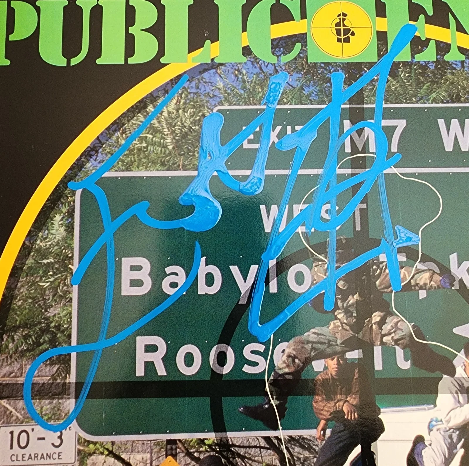 Flavor Flav Signed Public Enemy Welcome To The Terror Dome Vinyl Record Rap RAD, image 2