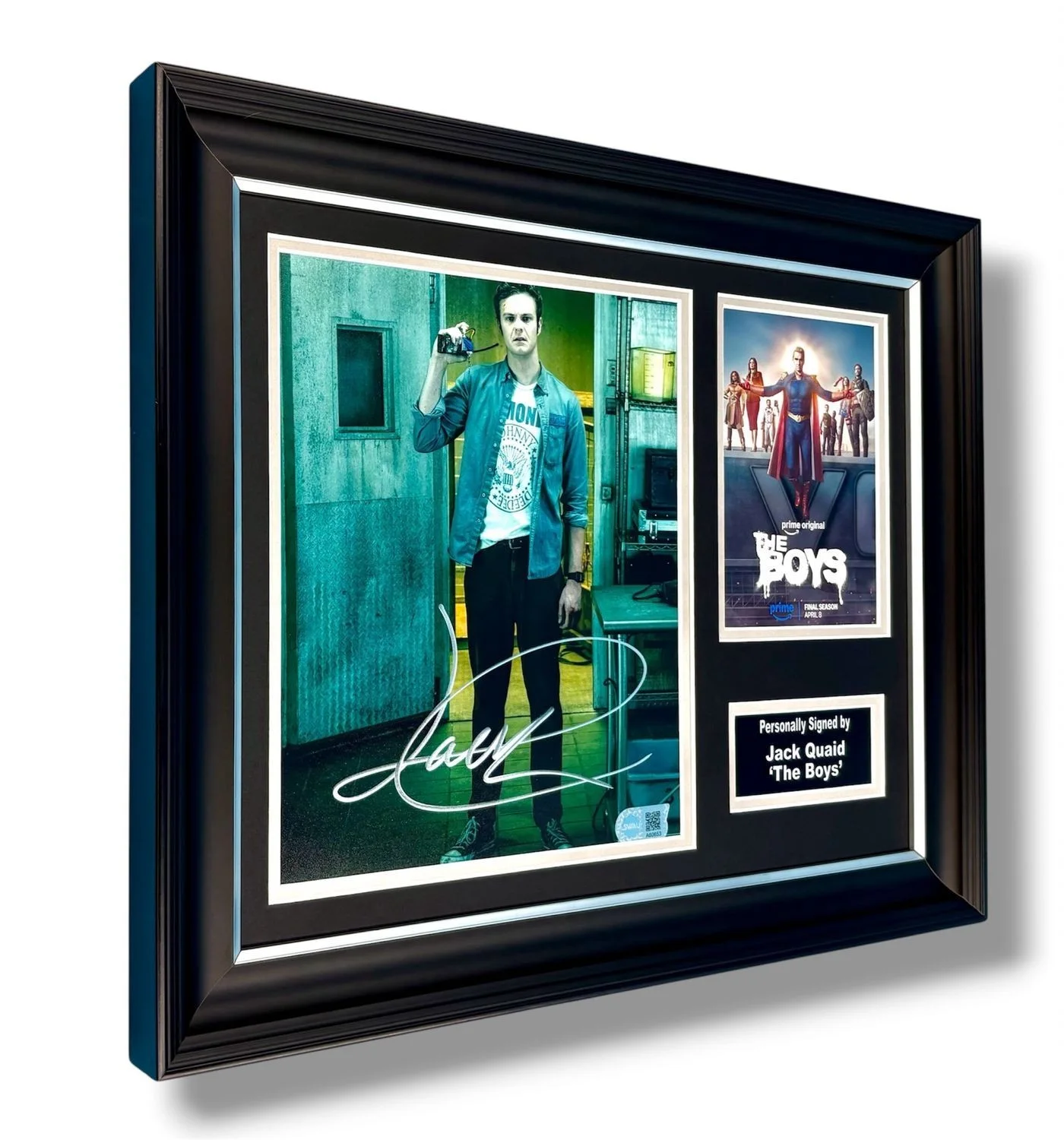 Jack Quaid Signed Photo Framed & SWAU COA The Boys Poster Autograph Auto, изображение 2