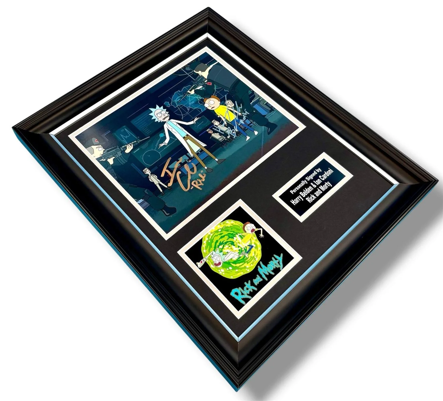 Harry Belden & Ian Cardoni Signed Photo Framed & COA Rick And Morty Poster Auto, изображение 3