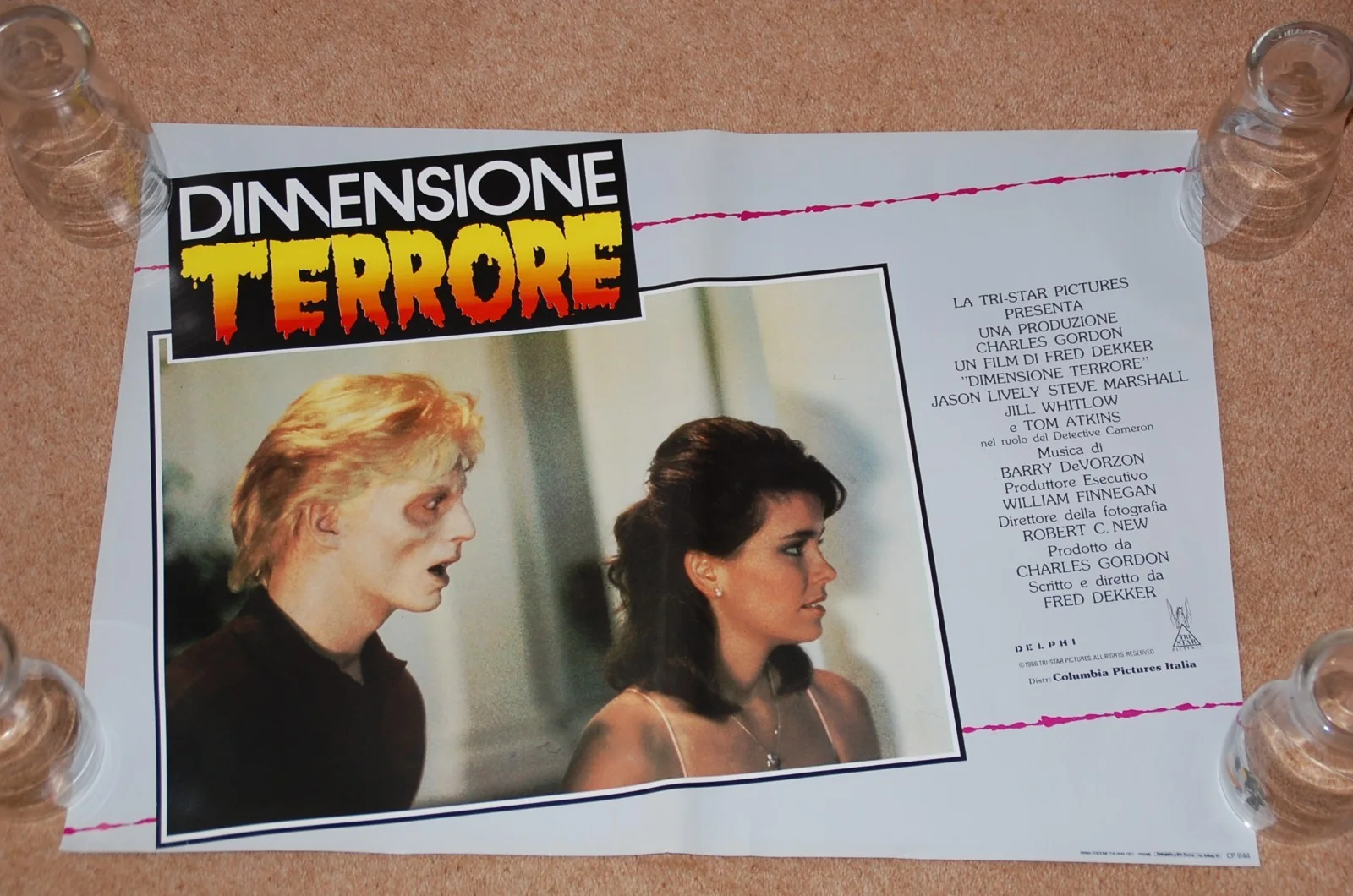 NIGHT OF THE CREEPS (1986) - 6 RARE ORIG. ITALIAN FOTOBUSTA POSTERS, изображение 2
