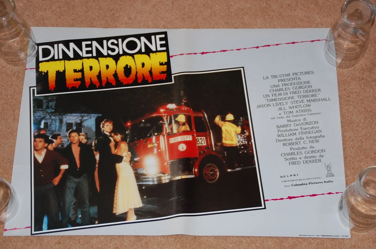NIGHT OF THE CREEPS (1986) - 6 RARE ORIG. ITALIAN FOTOBUSTA POSTERS, изображение 3