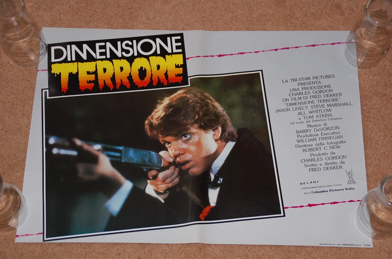 NIGHT OF THE CREEPS (1986) - 6 RARE ORIG. ITALIAN FOTOBUSTA POSTERS, изображение 5