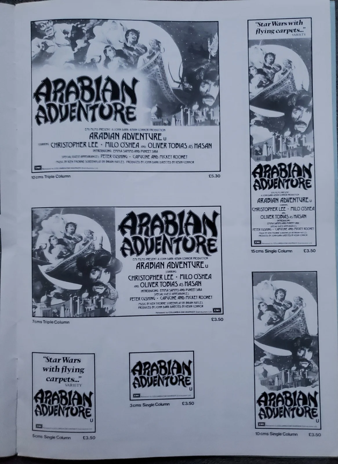 ARABIAN ADVENTURE - VINTAGE 1978 PRESSBOOK - CHRISTOPHER LEE, TOBIAS, EMMA SAMMS, изображение 5