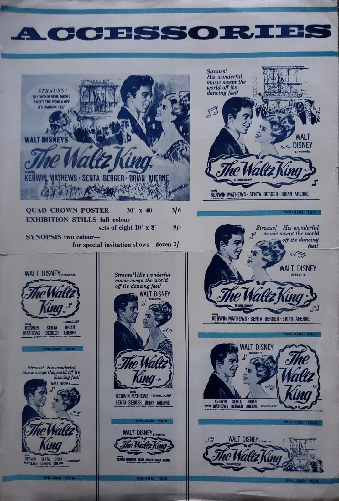 DISNEY - THE WALTZ KING - VINTAGE 1963 PRESSBOOK - SENTA BERGER, KERWIN MATTHEWS, изображение 2