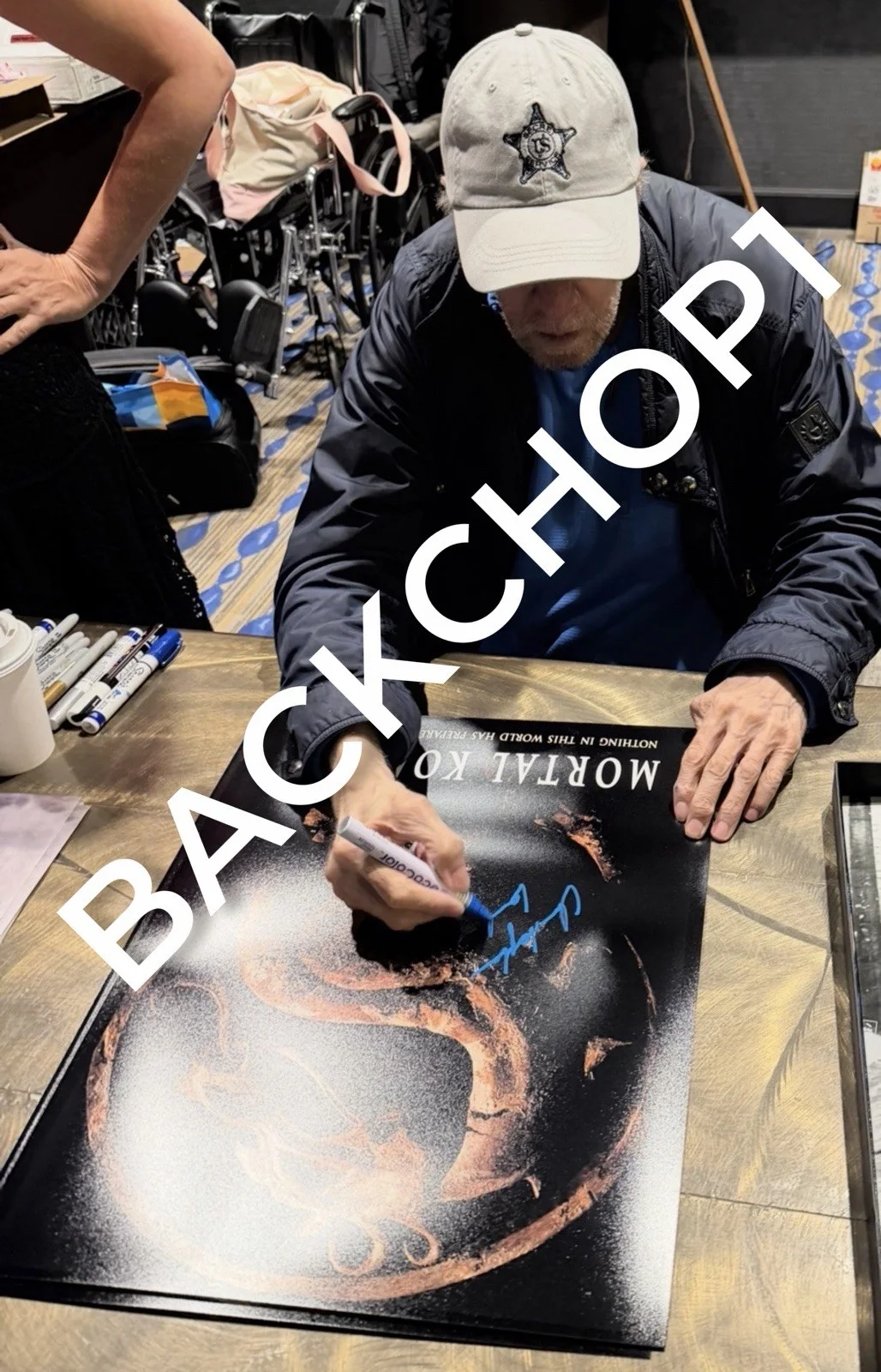 RARE! Christopher Lambert Signed Mortal Kombat 16x20 “RAIDEN” Inscription PROOF!, image 2