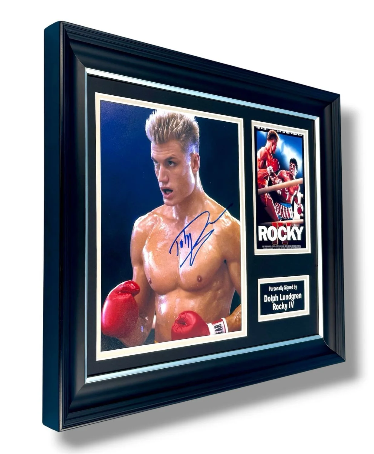 Dolph Lundgren Signed Photo Framed & COA Rocky IV Movie Poster Autograph Auto, изображение 2